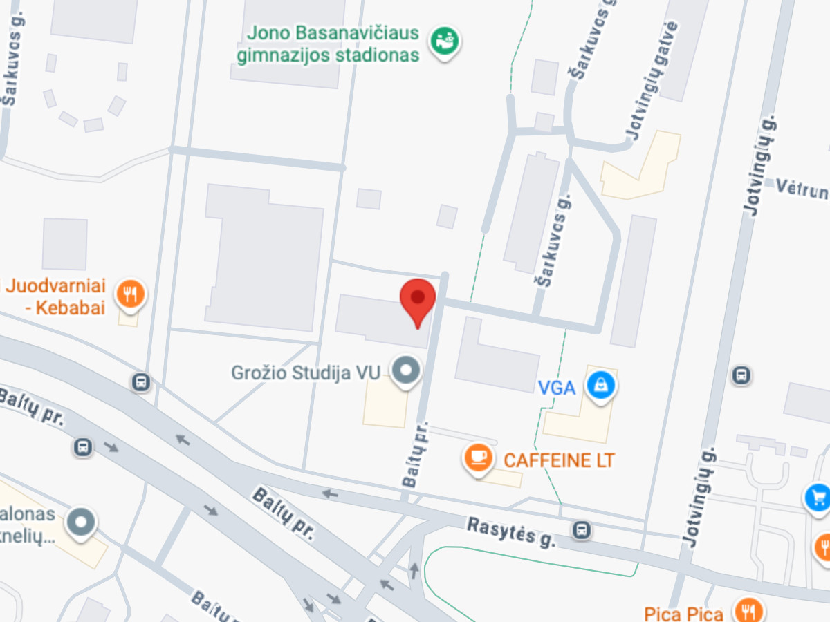 Map of Baseinas "Šilainiai" - Baltų pr. 8, Kaunas