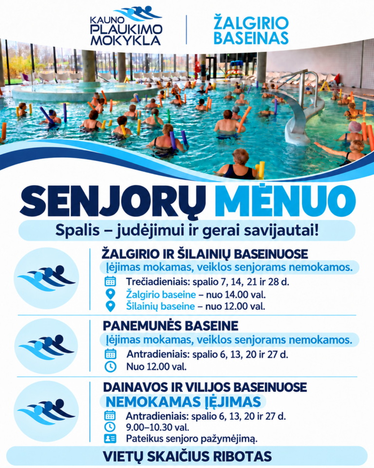Mieli senjorai, šis spalis – Jums!